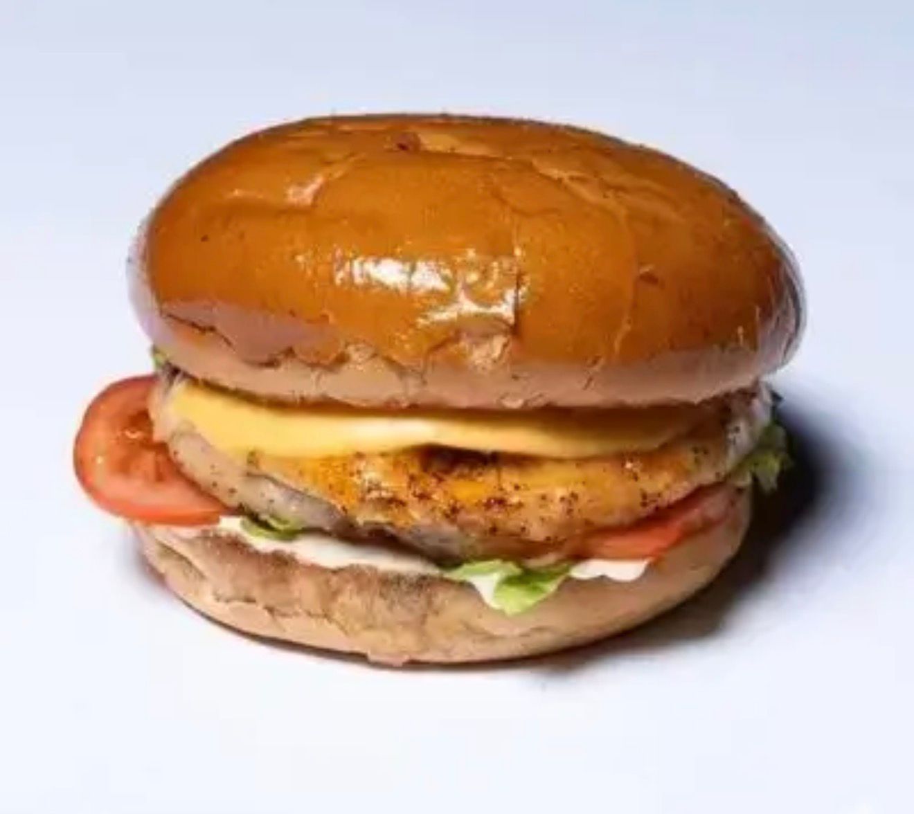 برجر دجاج مع الفطر والجبن