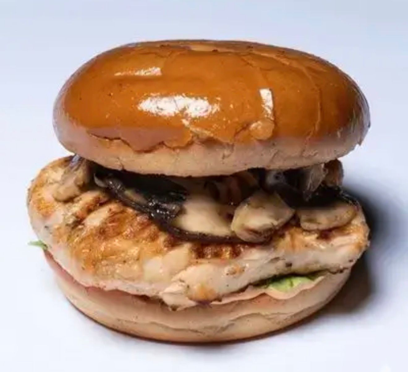 برجر دجاج مع الفطر
