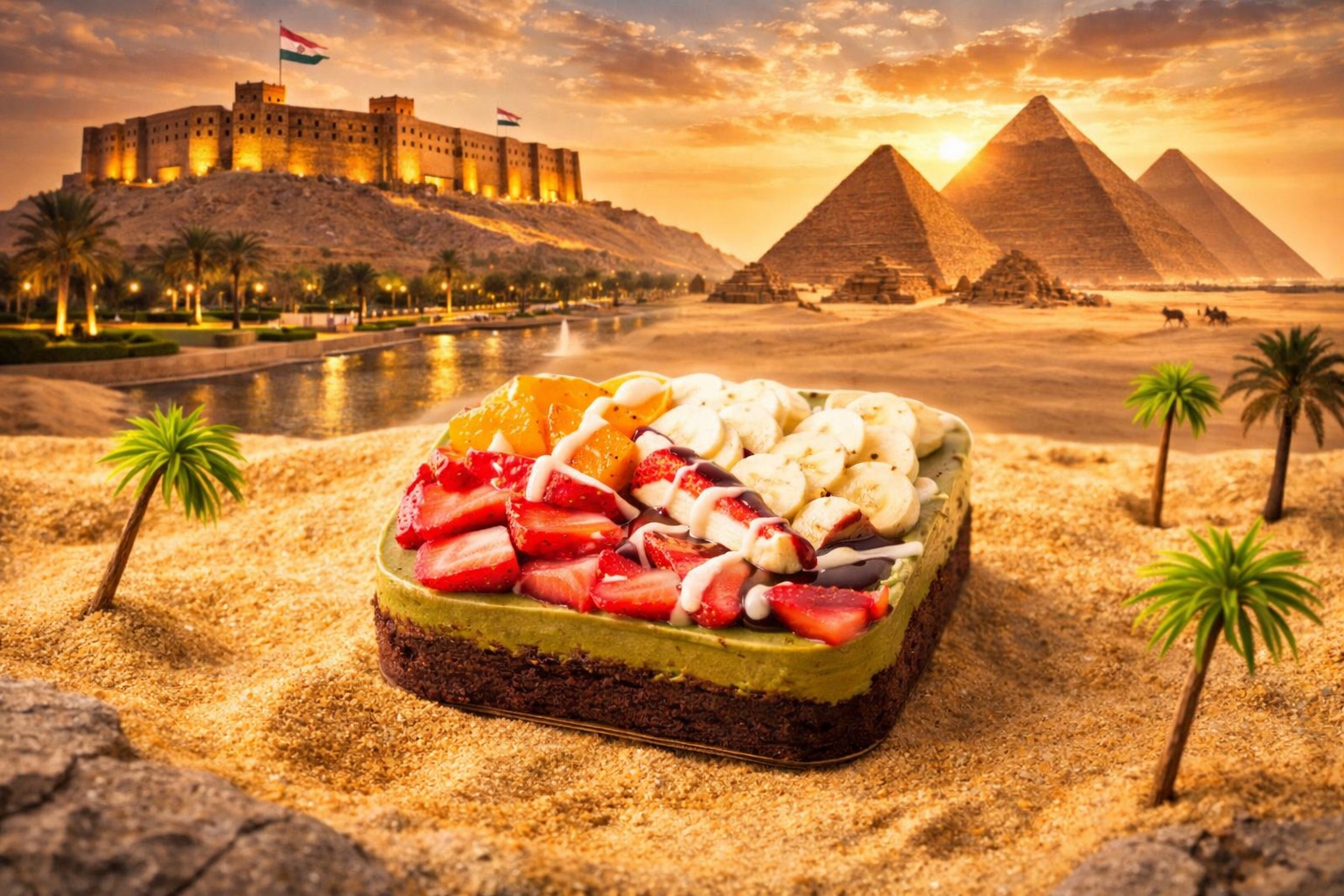 كيكه الهبه دلع بغداد فواكه كندر