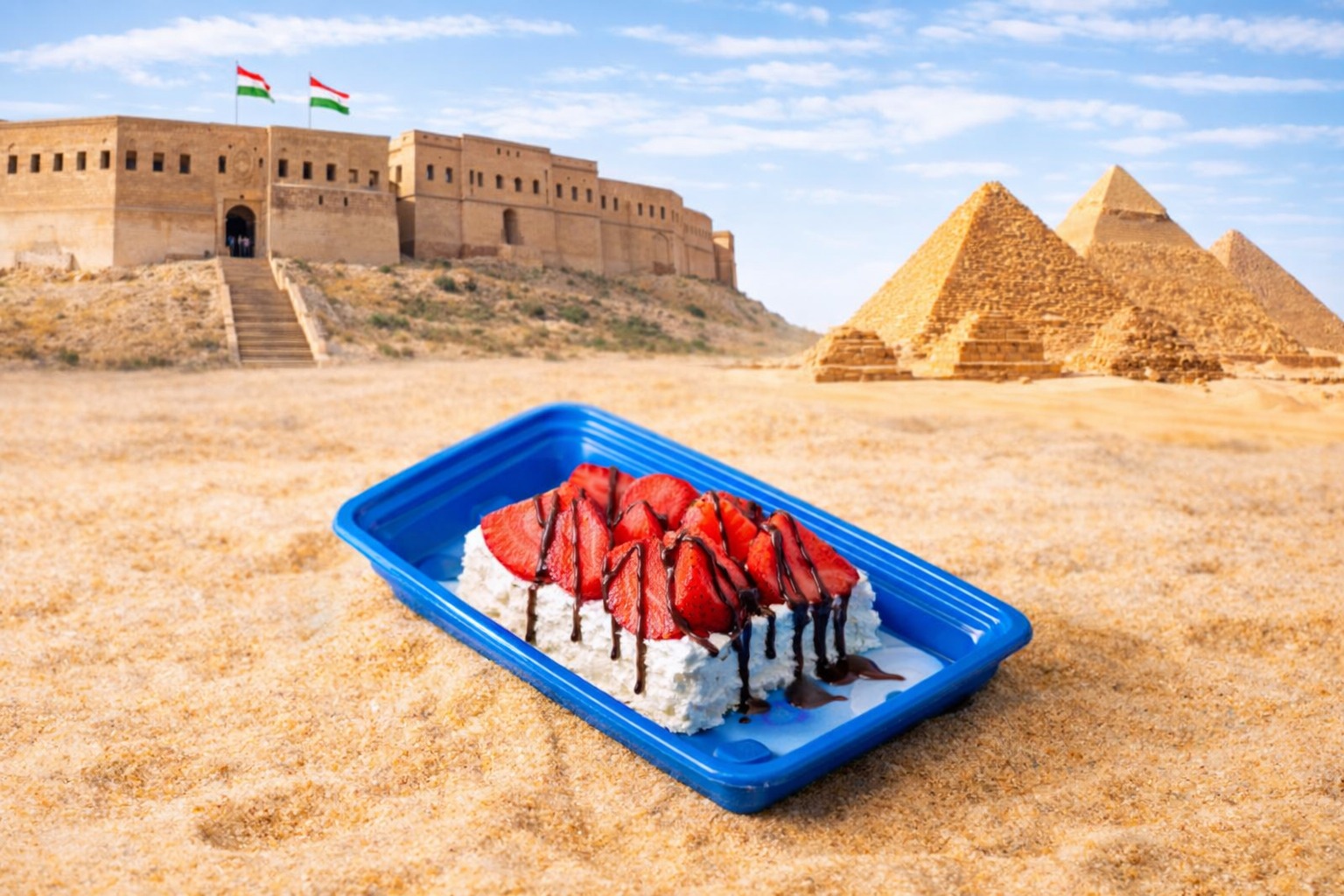 قشطوطة فراولة نوتيلا