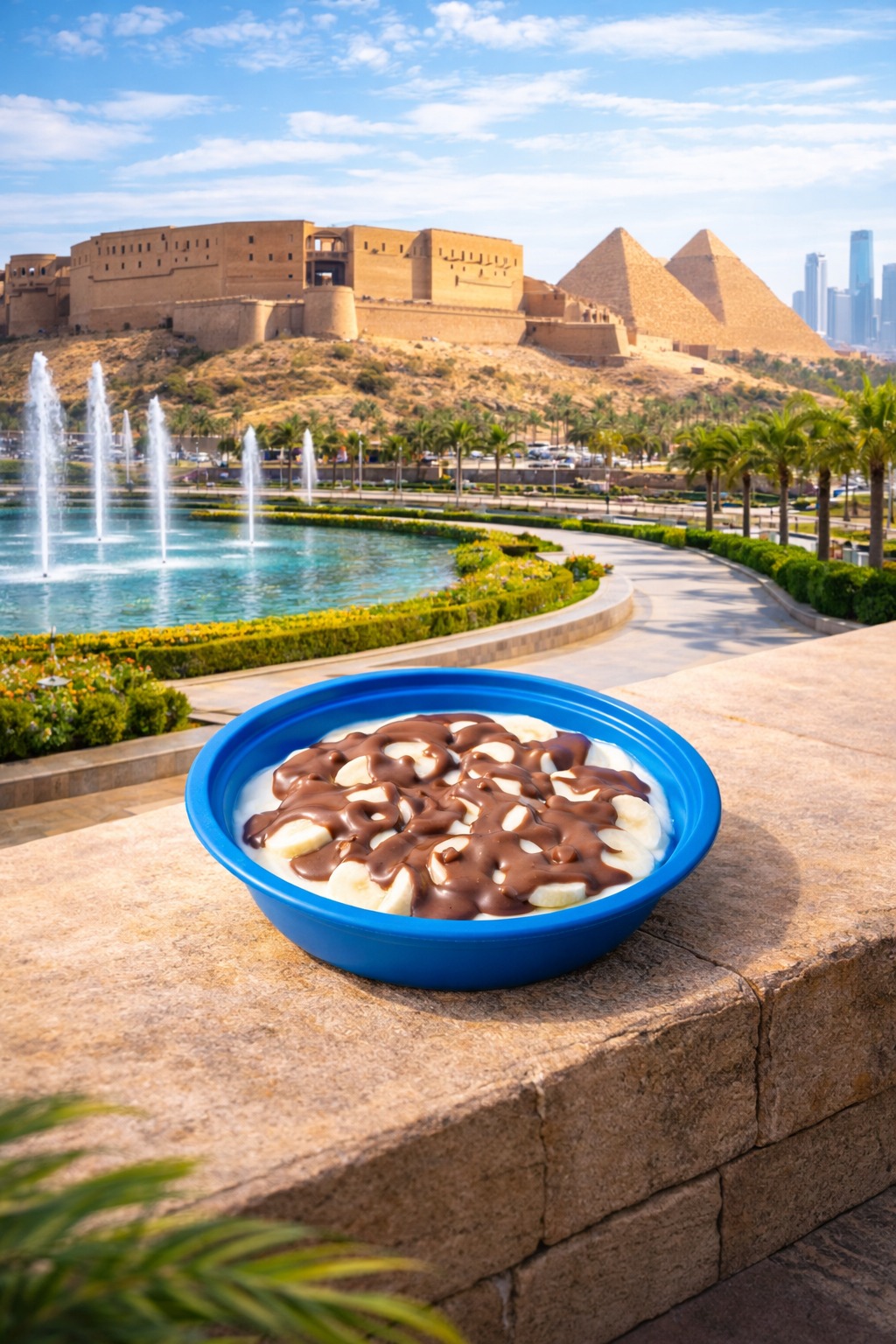 رز بالبن موز و نوتيلا