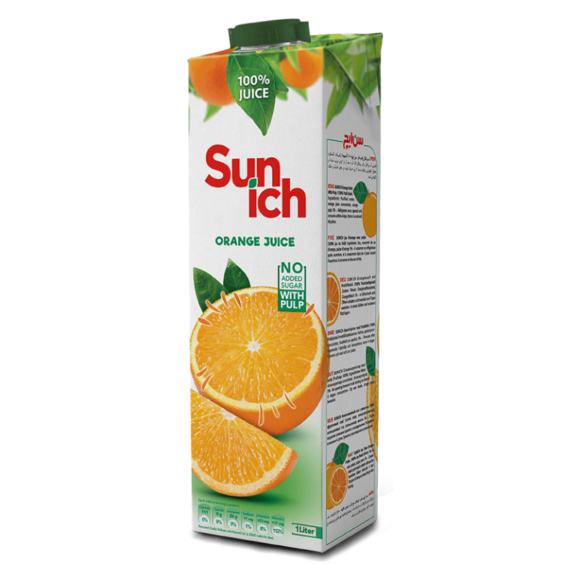 Sunich Orange Juice with Pulp 1L