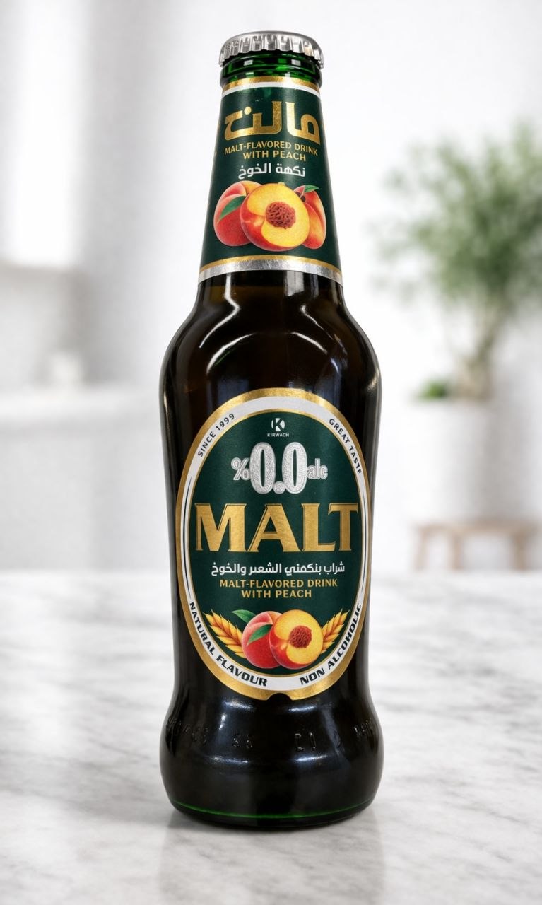 Malt 0.0% Peach Non-Alcoholic Malt Drink 330ml
