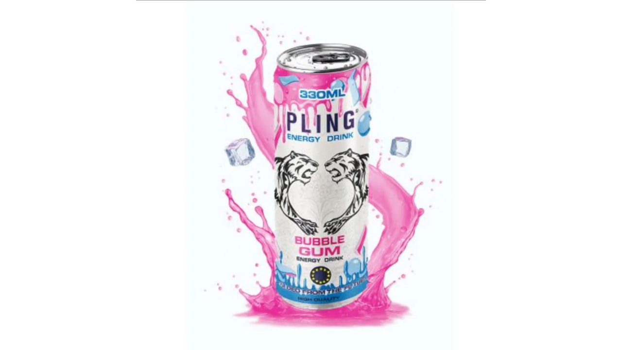 Pling Bubble Gum Energy Drink 330ml