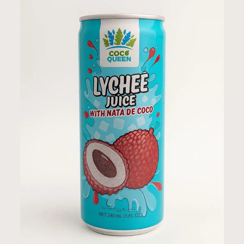 Coco Queen Lychee Juice with Nata de Coco 240ml