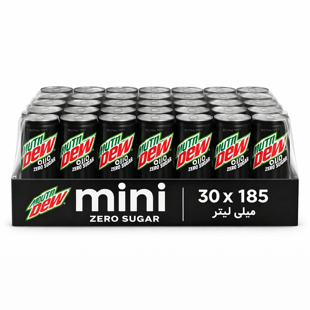 Mountain Dew Zero Sugar Mini Can Pack 30x185ml