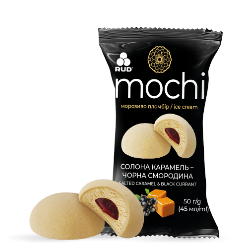 RUD Mochi Ice Cream – Salted Caramel & Black Currant