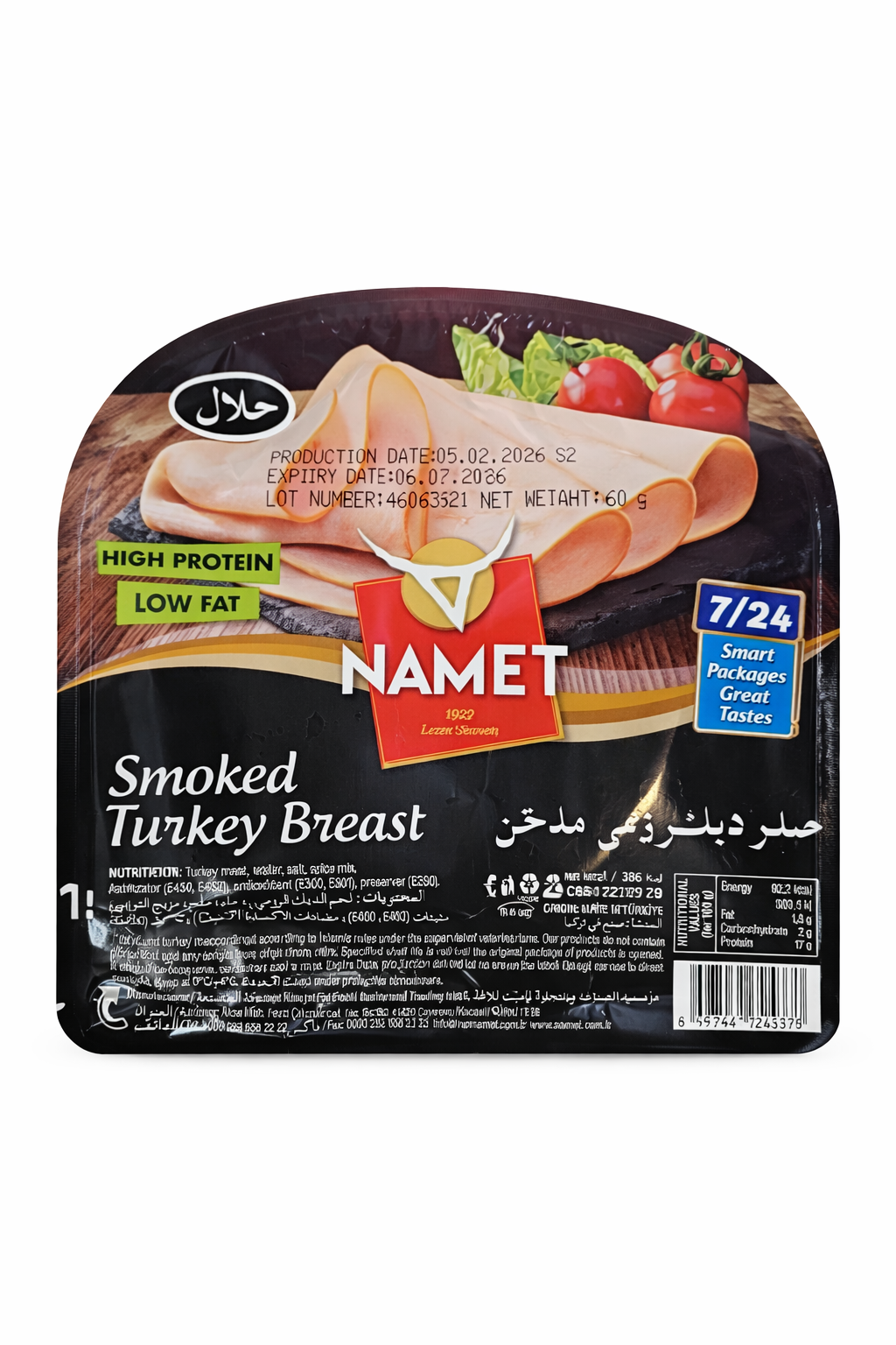 Namet Smoked Turkey Breast Sliced 60g