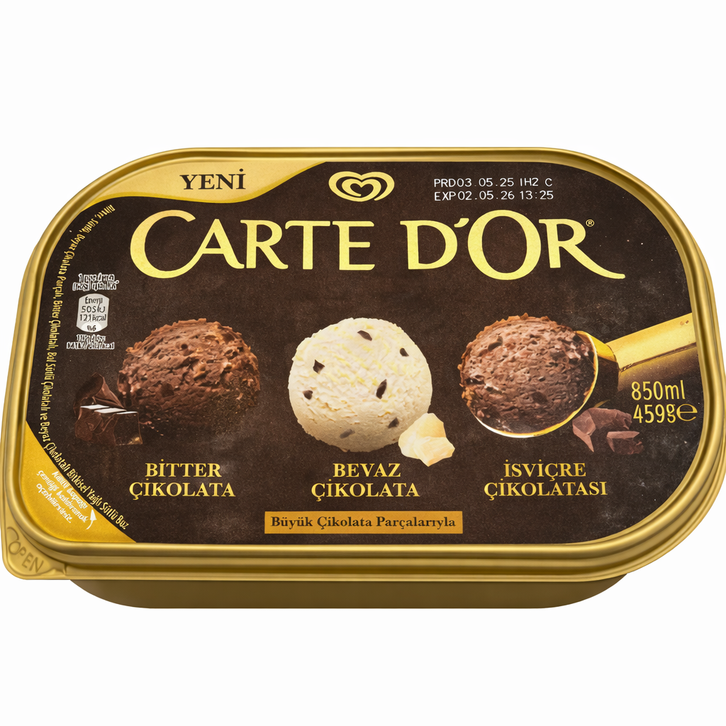 Carte D'Or Chocolate Trio (Dark, White, and Swiss) 850ml459g