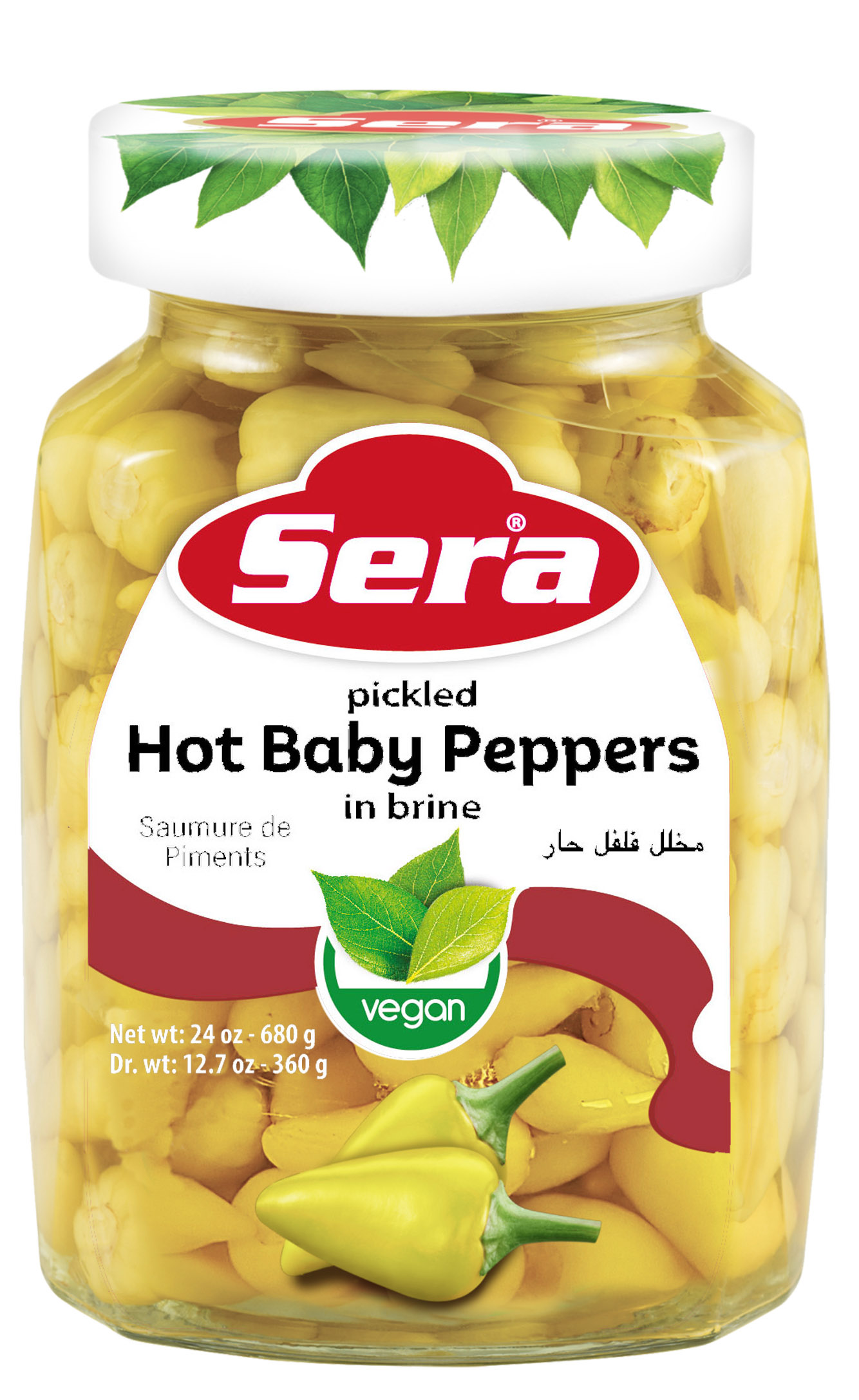 Sera Pickled Hot Baby Peppers 680g