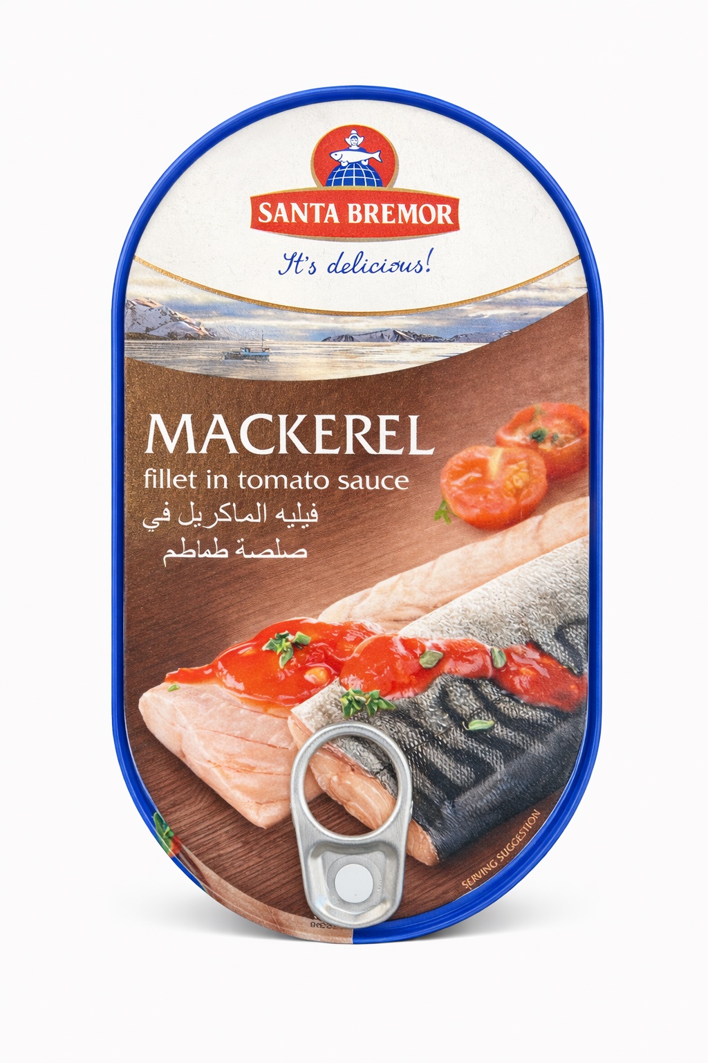 فیلیەی ماکریل لە سۆسی تەماتەدا قووطی Santa Bremor