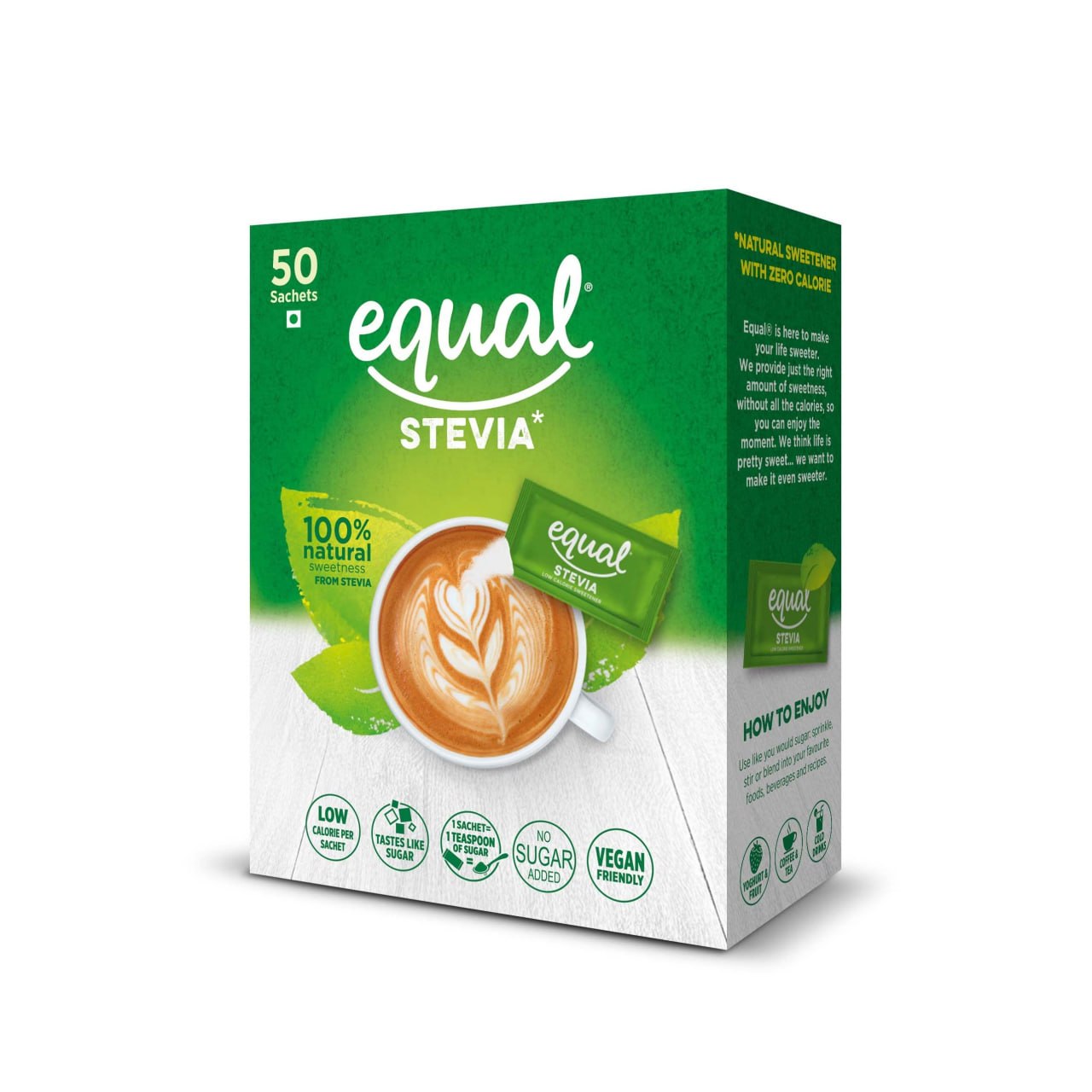 Equal with Stevia Low Calorie Sweetener50sachets