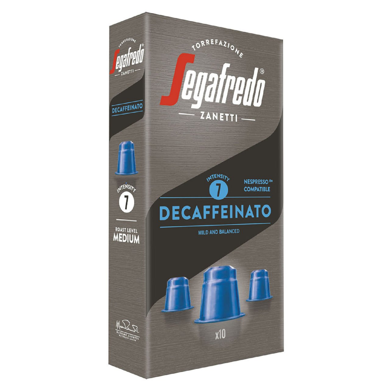 Segafredo Zanetti Decaffeinato Coffee Capsules (Intensity 7)