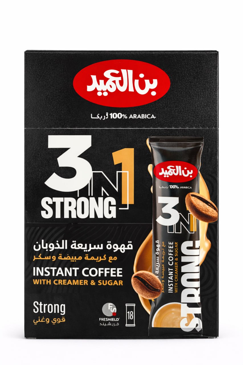 العامید 3 لە 1 قاوە خێرا بەهێز 18سەشێت