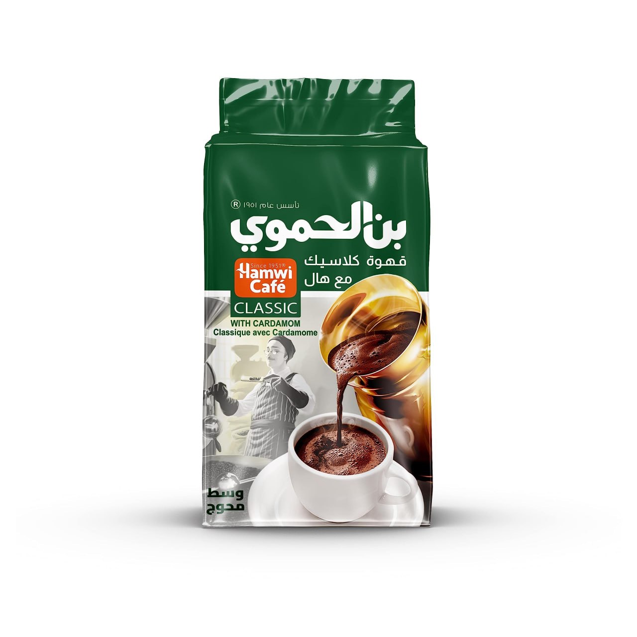 Hamwi Cafe Classic Coffee with Cardamom 186g