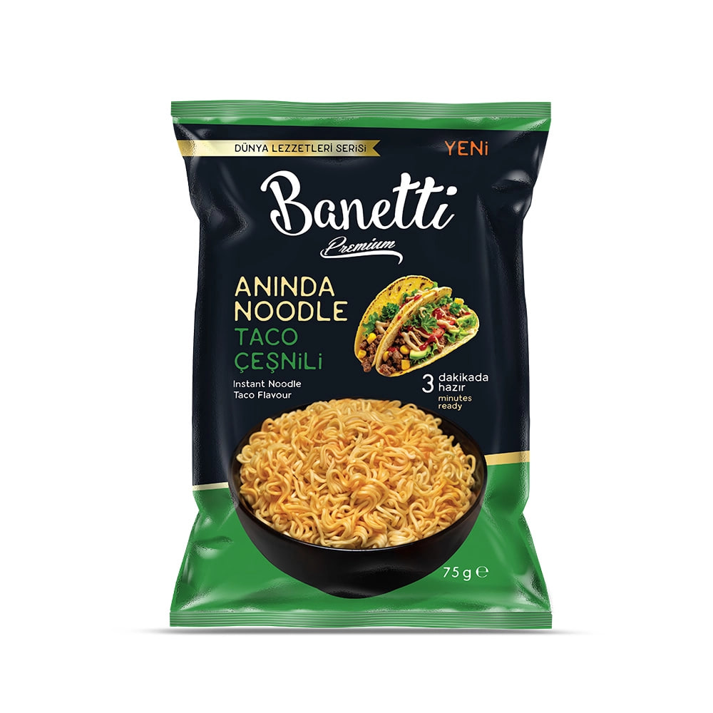 Banetti Premium Instant Noodles Taco Flavour