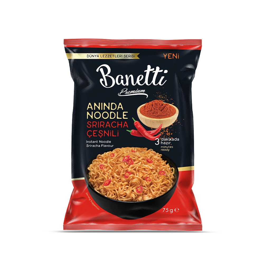 Banetti Premium Instant Noodles Sriracha Flavour