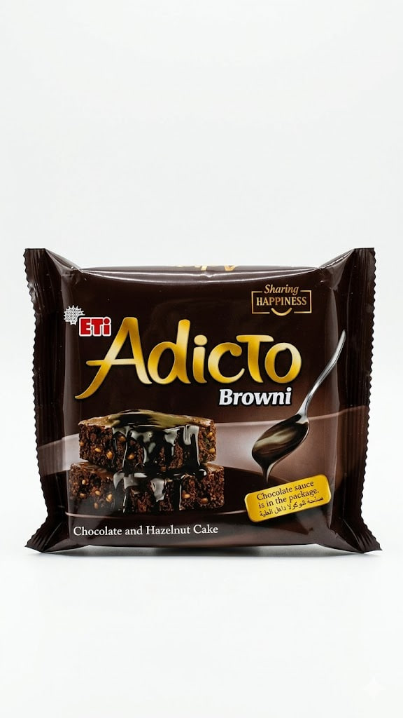 Eti Adicto Browni Chocolate and Hazelnut Cake 200g