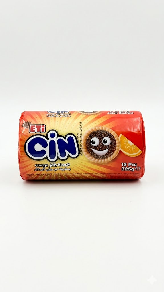 Eti Cin Orange Jelly Biscuits 325g (13 Pcs)
