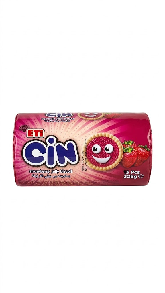 Eti Cin Strawberry Jelly Biscuits 325g (13 Pcs)