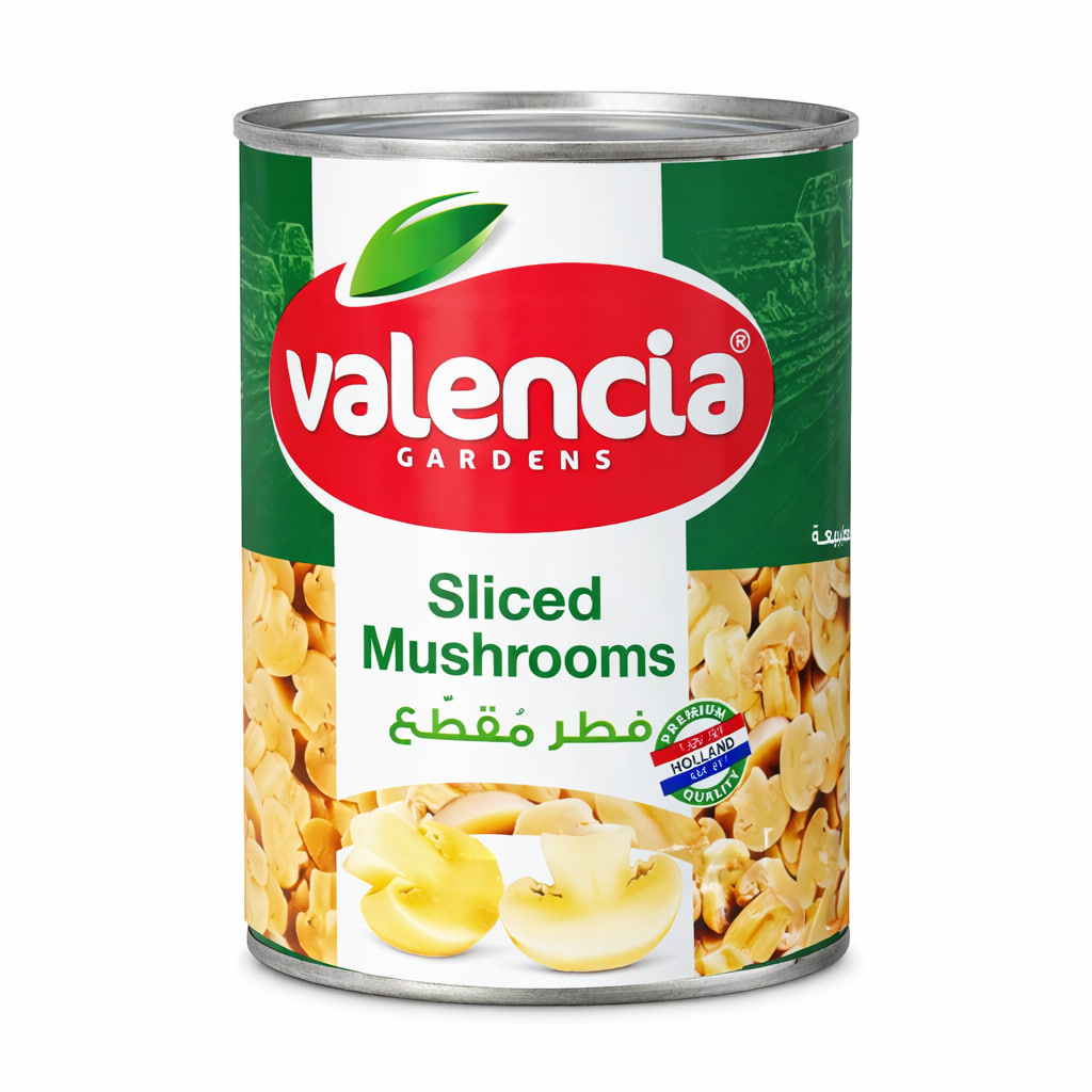 Valencia Gardens Sliced Mushrooms 400g