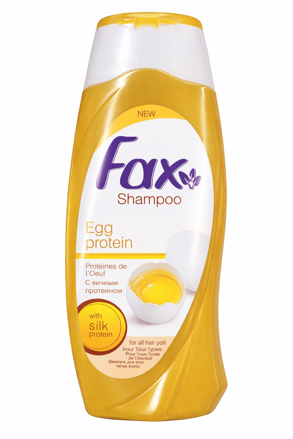 Fax Shampoo Egg Protein with Silk Protein for All Hair Types (400ml)