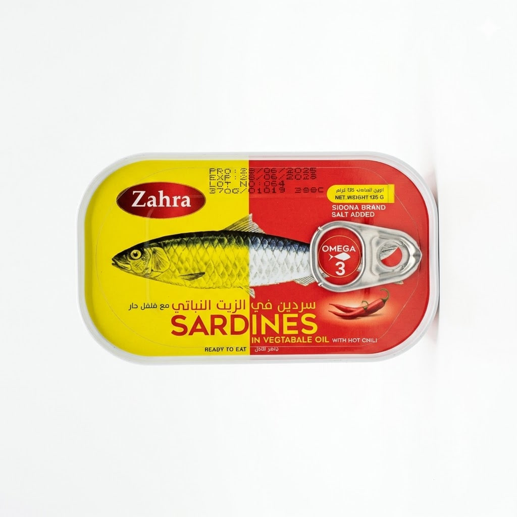 Zahra Sardines in Vegetable Oil with Hot Chili 125g