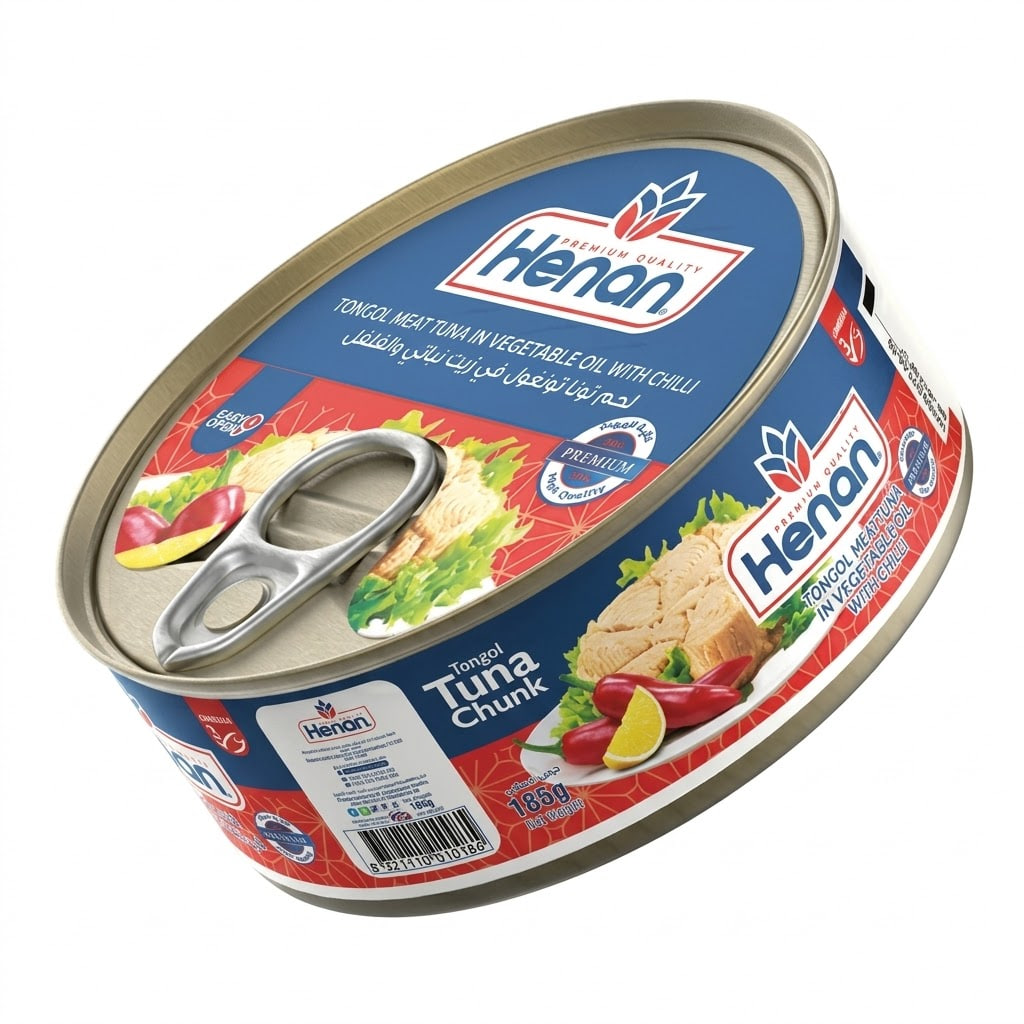 Henan Tongol Tuna Solid in Vegetable Oil with Chili 185g