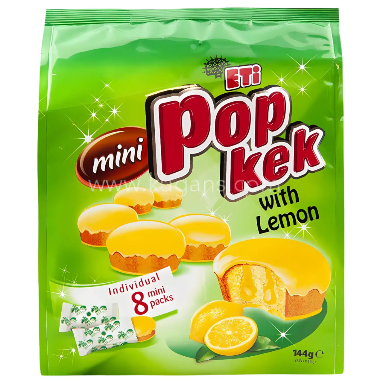 Eti Popkek Mini Coated Cake with Lemon Sauce 144g (8 Mini Packs)