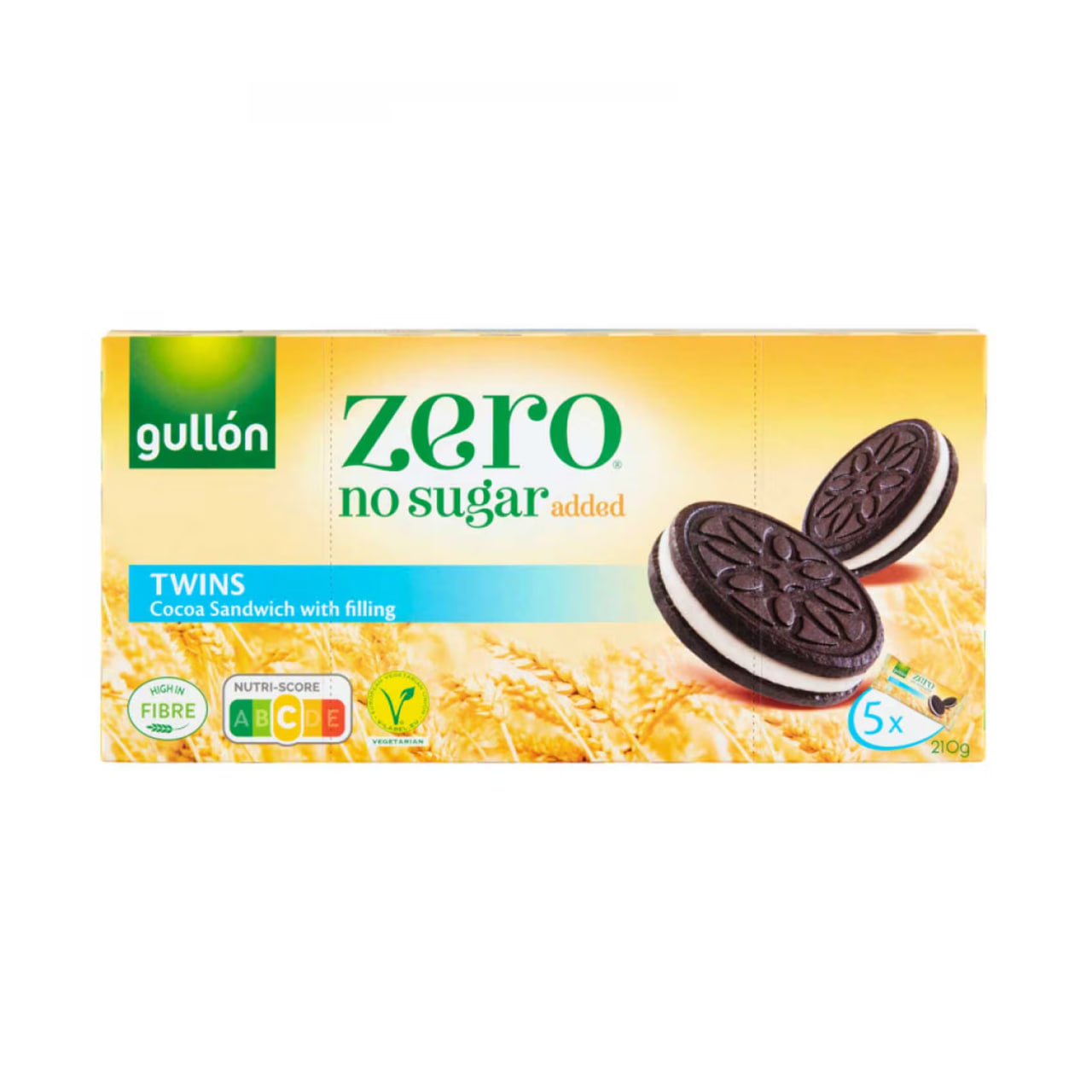 Gullón Zero No Sugar Added Twins Cocoa Sandwich with Filling