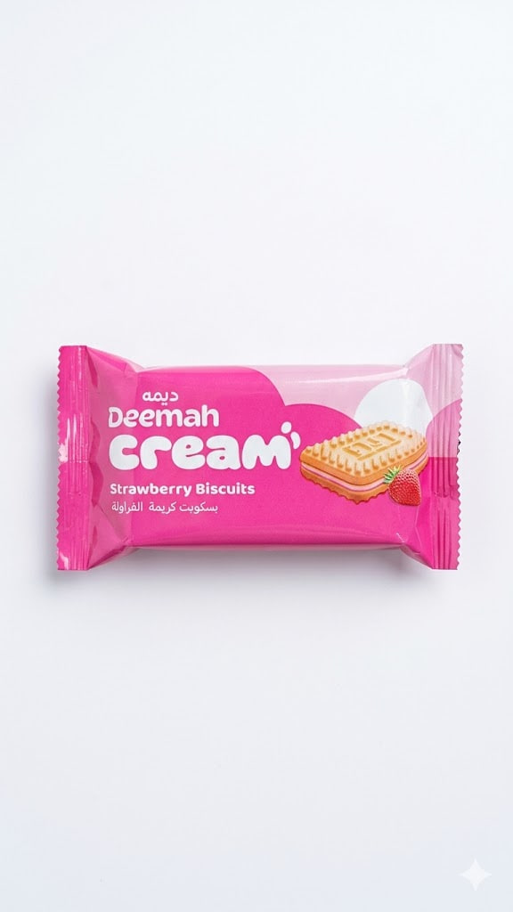 Deemah Cream Strawberry Biscuits