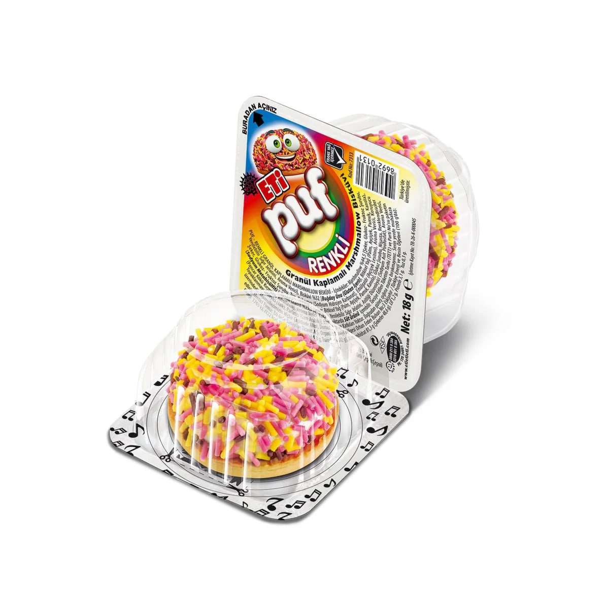 ETİ Puf Marshmallow Biscuit with Pink Strawberry