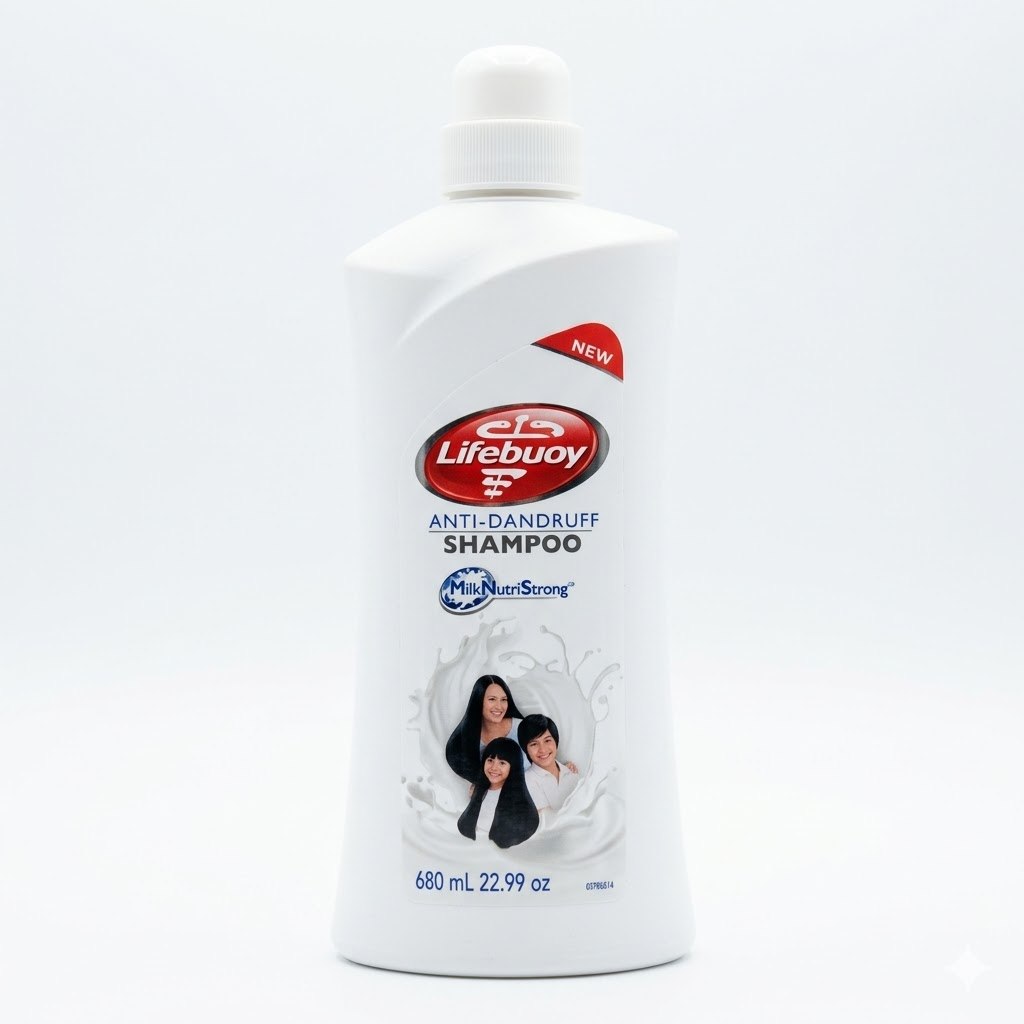 Lifebuoy Anti-Dandruff Shampoo with Milk NutriStrong formula, 680ml