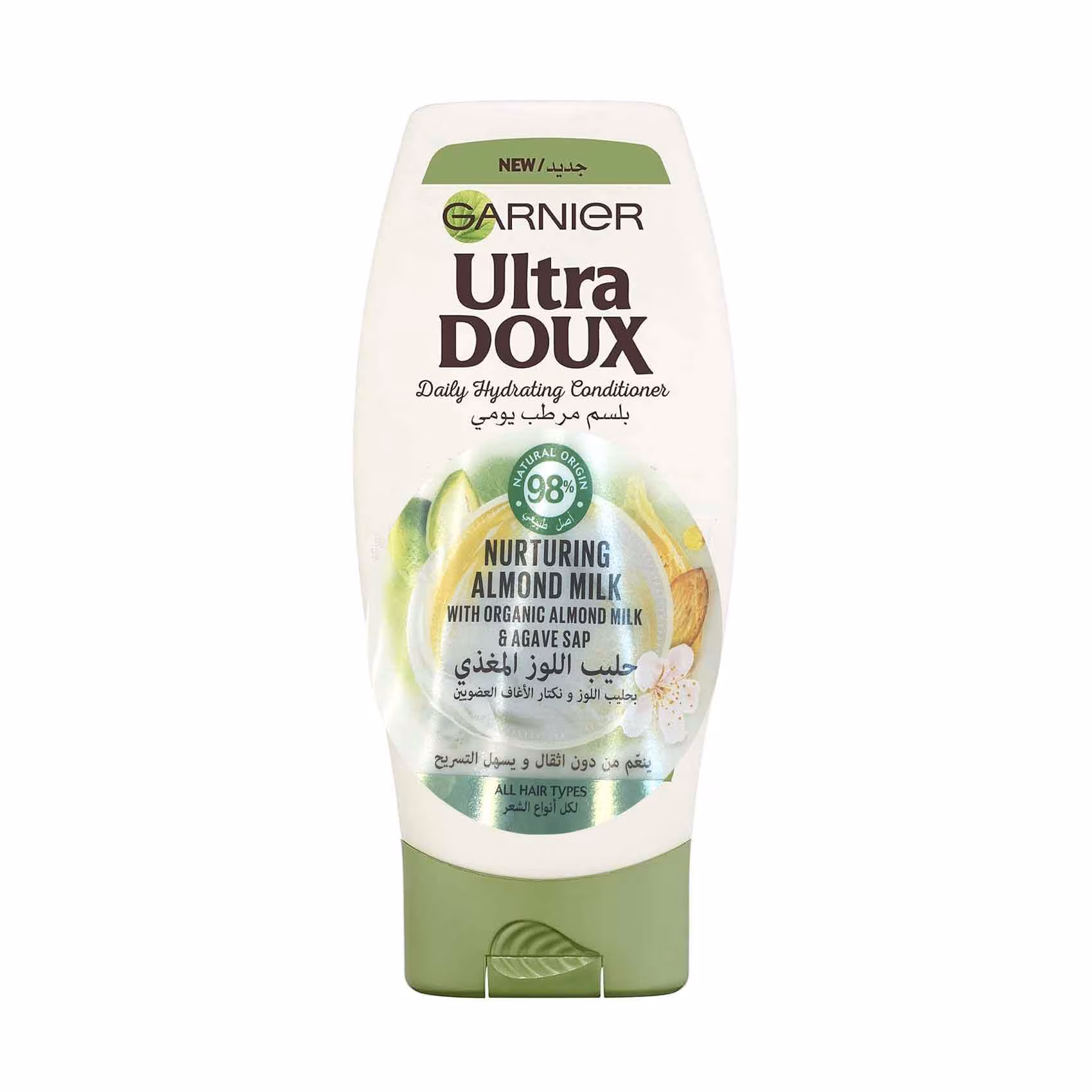 Garnier Ultra Doux Daily Hydrating Conditioner Nurturing Almond Milk with Organic Almond Milk & Agave Sap.360ml