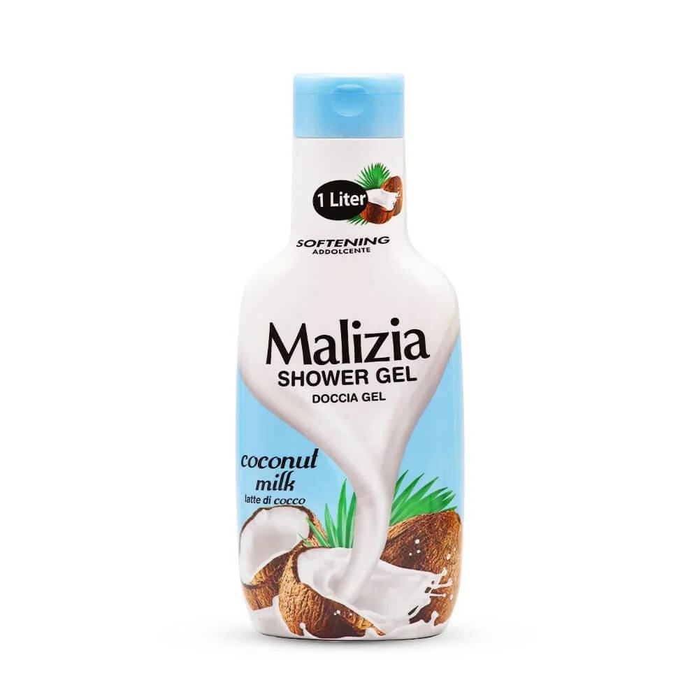 Malizia Softening Shower Gel with Coconut Milk, 1 Liter