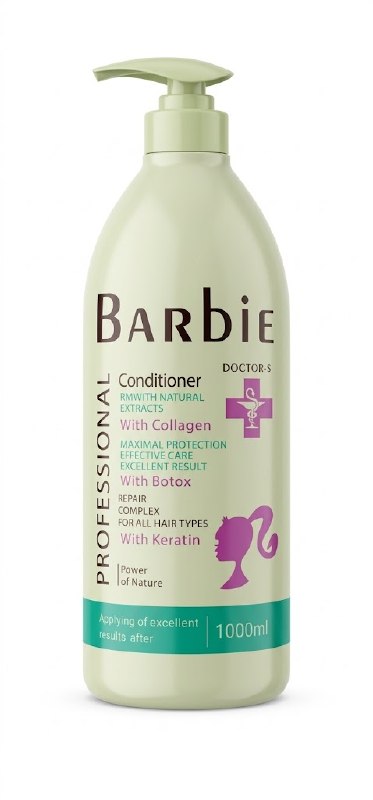 Barbie Professional Conditioner with Collagen, Botox, and Keratin, for all hair types, 1000ml.