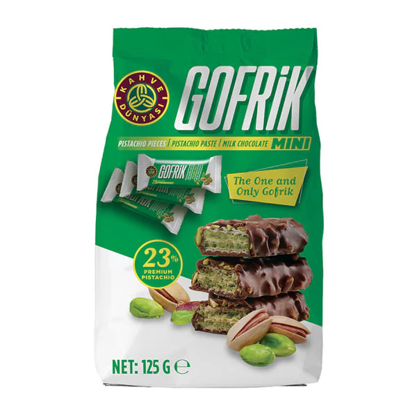 Gofrik Mini Milk Chocolate with Pistachio