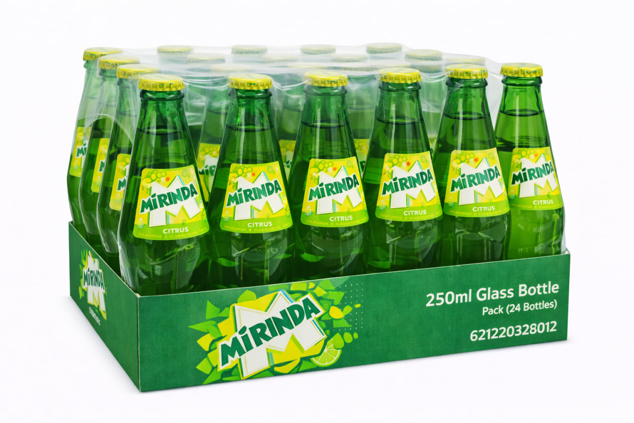 Mirinda Citrus 250ml Glass Bottle Pack (24 Bottles)