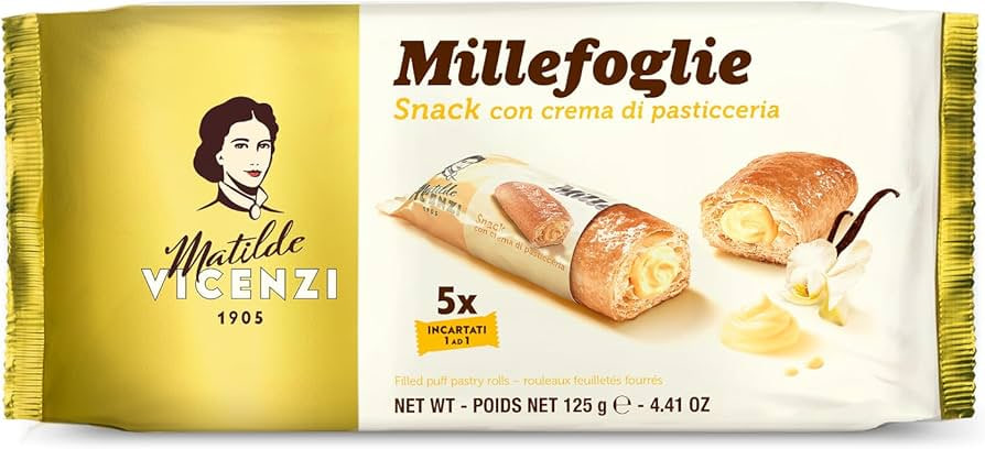 Millefoglie Snack with Pastry Cream