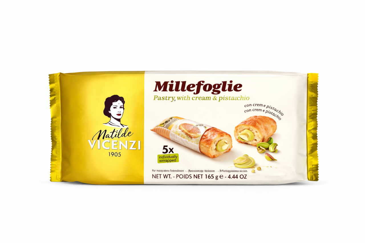 Millefoglie Snack with Pistachio Cream