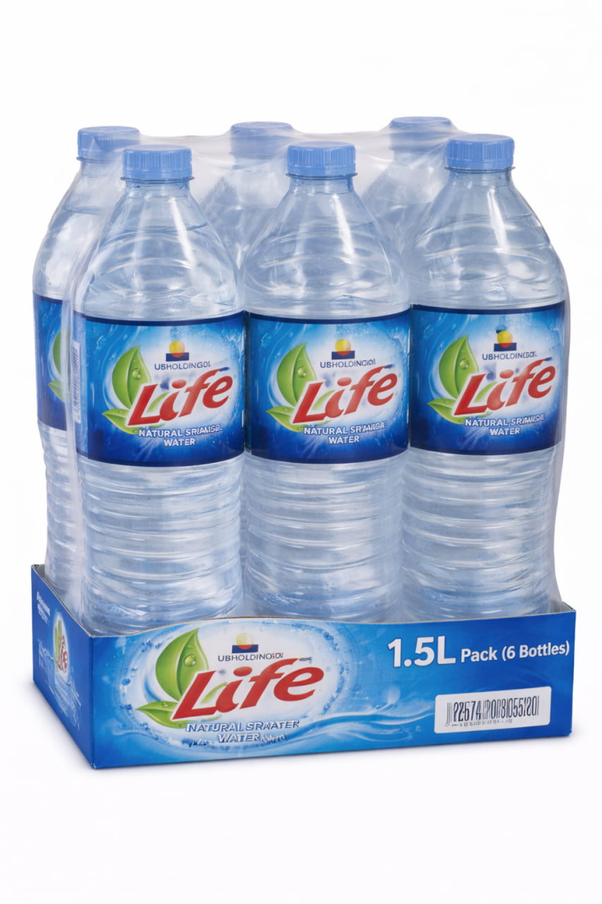 Life Natural Spring Water 1.5L Pack (6 Bottles)