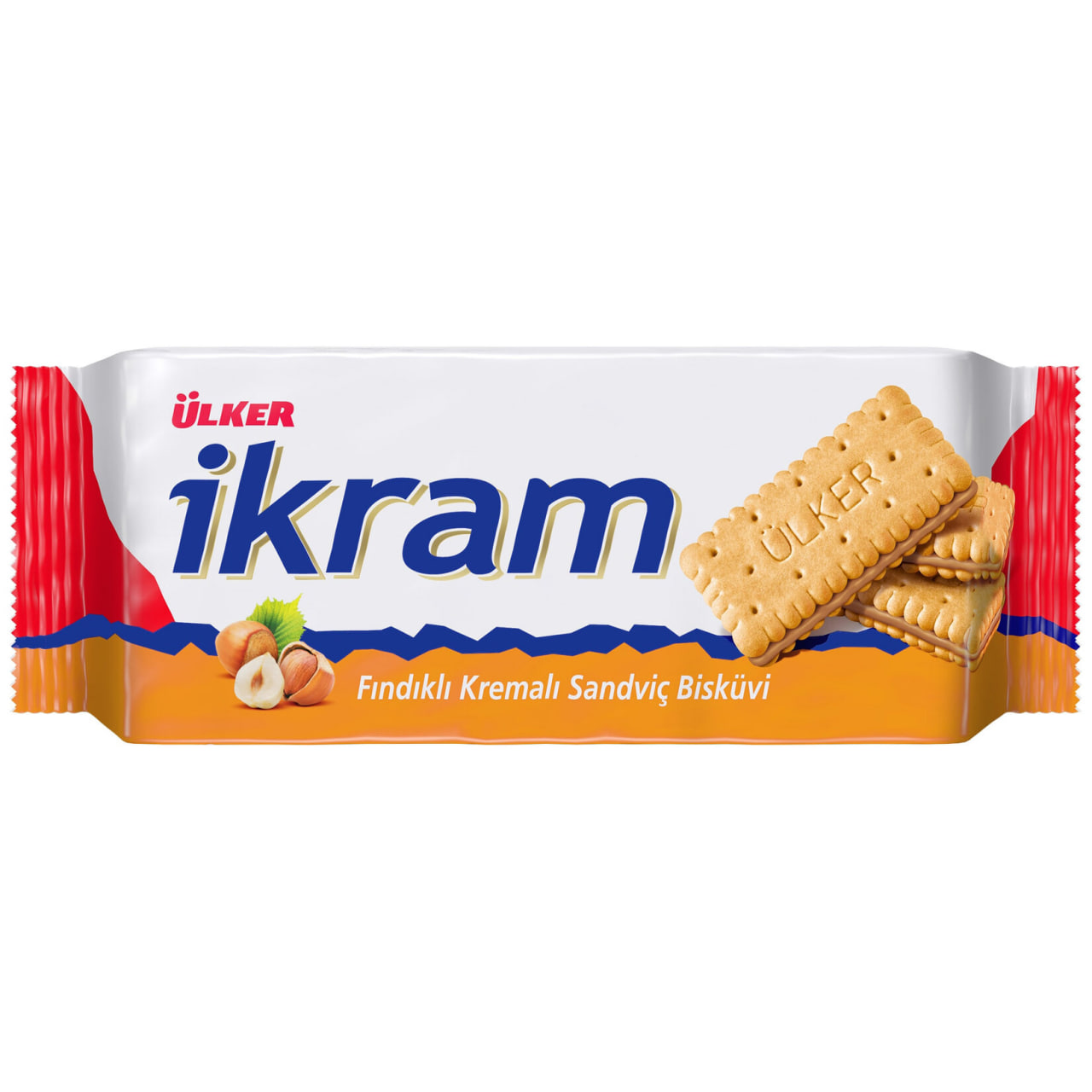 Ülker Ikram Sandwich Biscuits with Hazelnut Cream