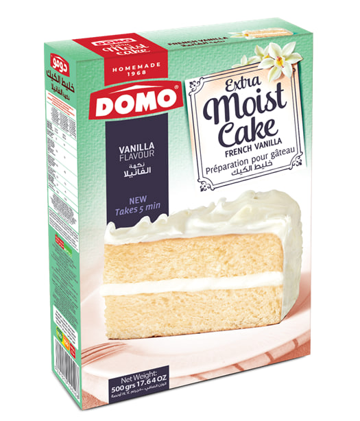 Domo Extra Moist Cake French Vanilla 500g