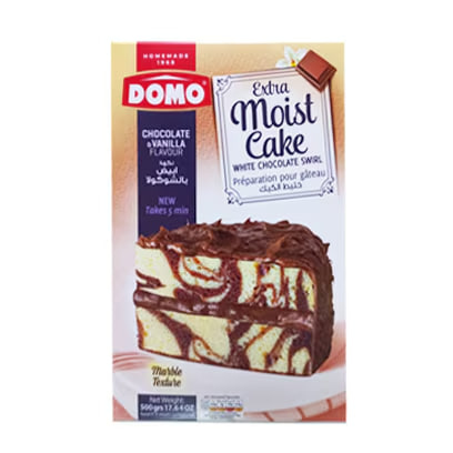 Domo Extra Moist Cake White Chocolate Swirl 500g