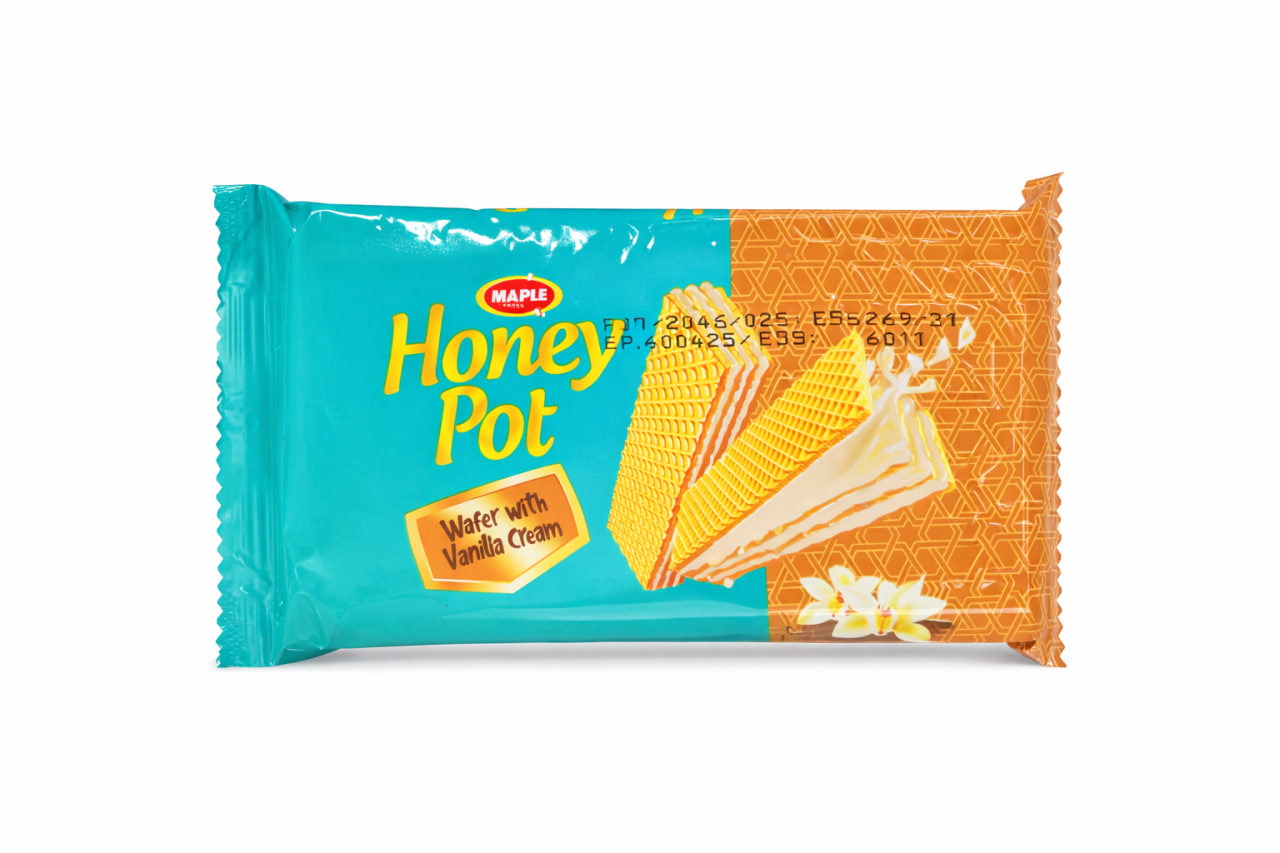 Maple Honey Pot Wafer with Vanilla Cream
