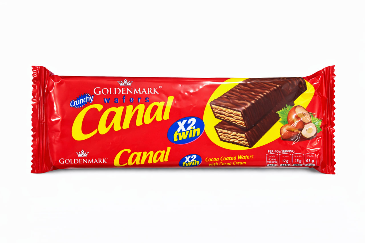 Goldenmark Canal Cocoa Coated Wafer with Hazelnut