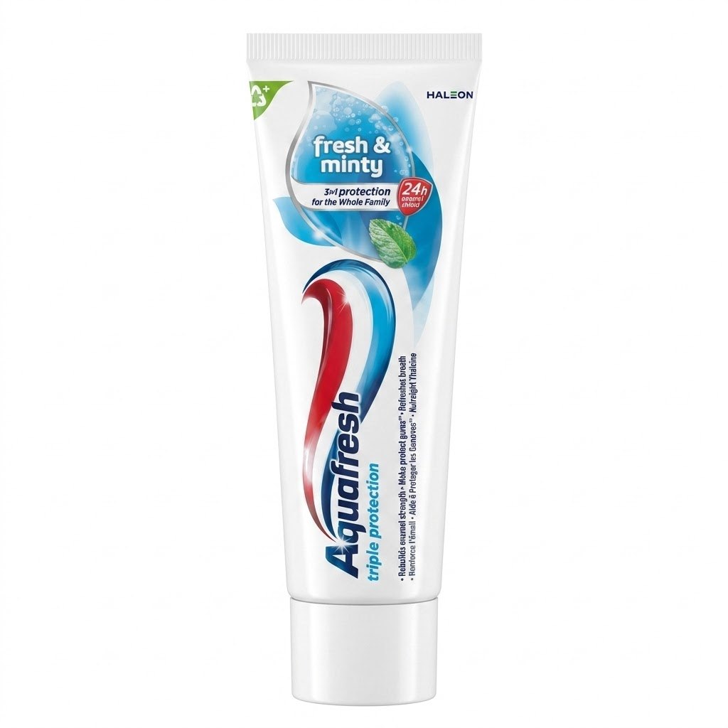 Aquafresh Triple Protection (Fresh & Minty) toothpaste comes in a 75ml tube