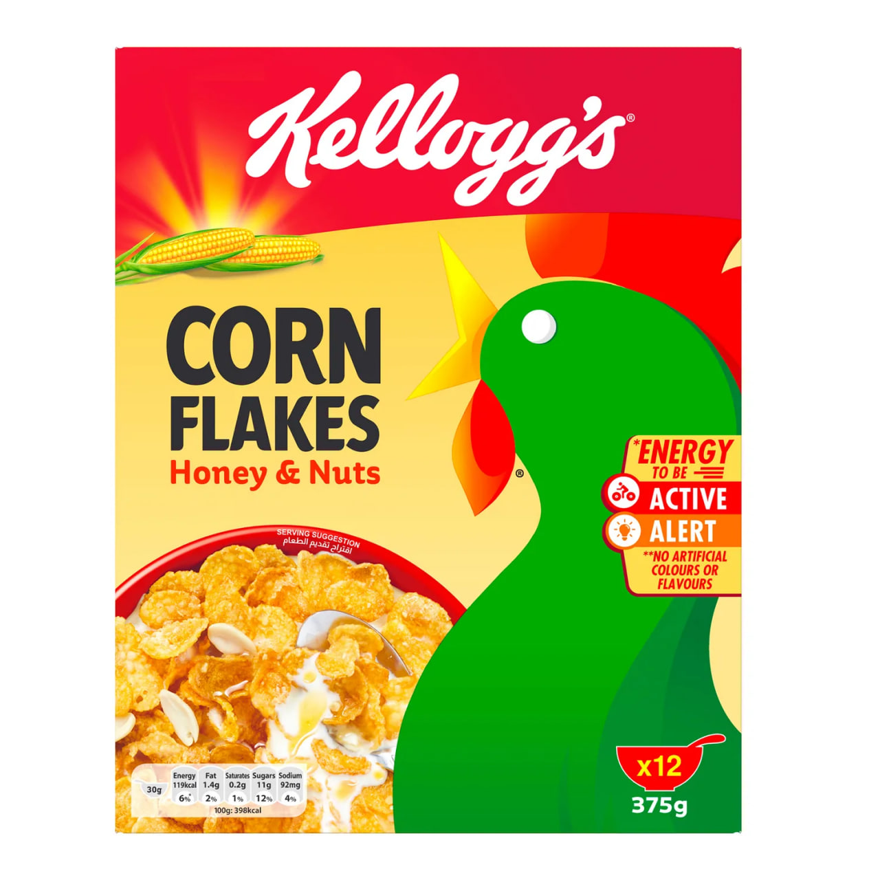 Kellogg’s Corn Flakes Honey & Nuts 375g