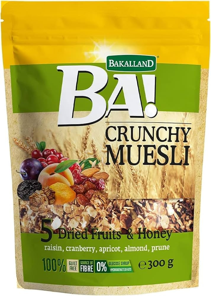 Bakalland BA! Crunchy Muesli Dried Fruits & Honey 300g