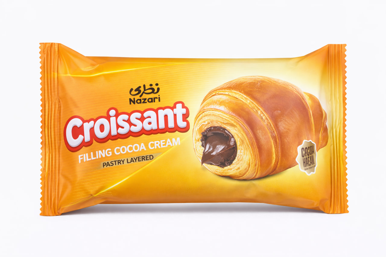 Nazari Croissant Filling Cocoa Cream Pastry Layered